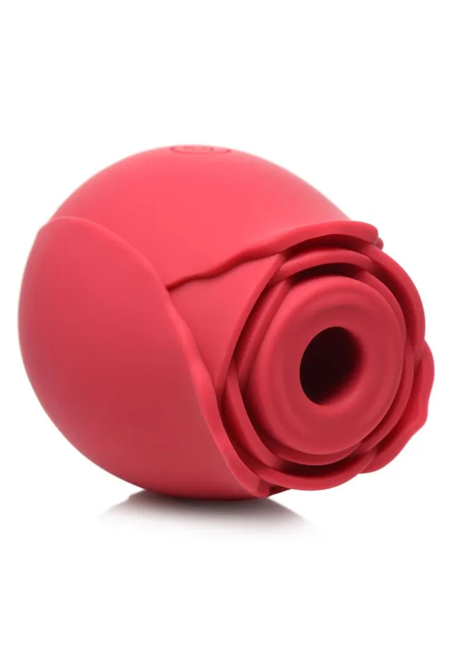 Vibrators Inmi Inmi Bloomgasm Wild Rose 10x Silicone ReChargable Clit Stimulator w Suction Red