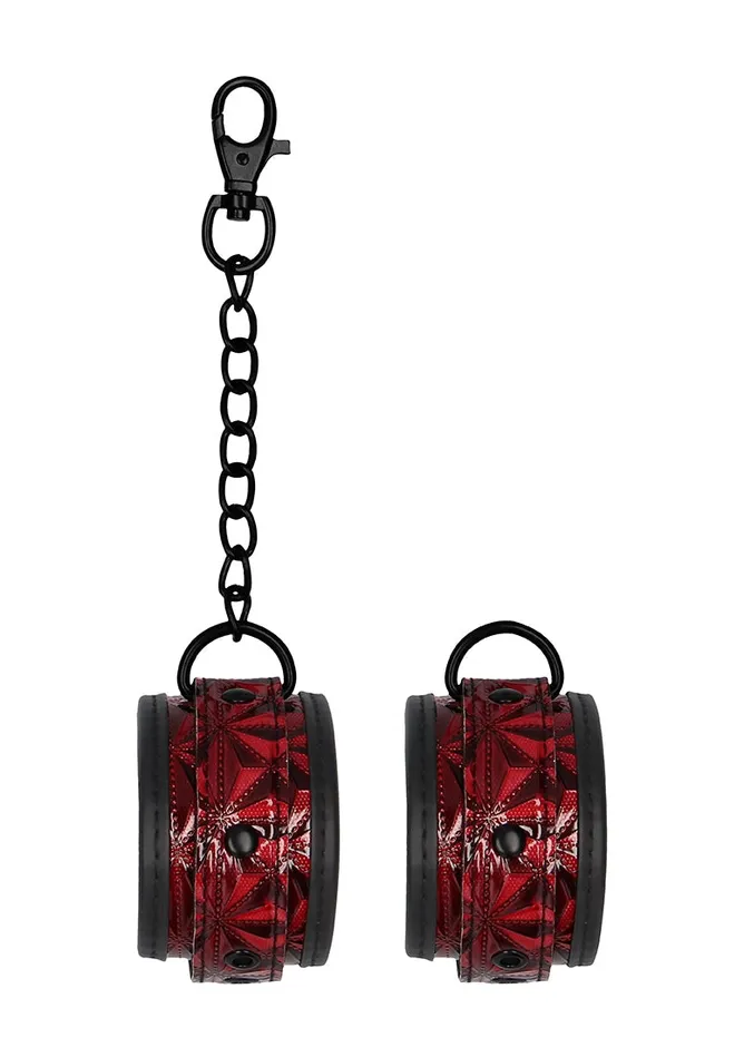 Couples Shots America Luxury Hand Cuffs Burgundy