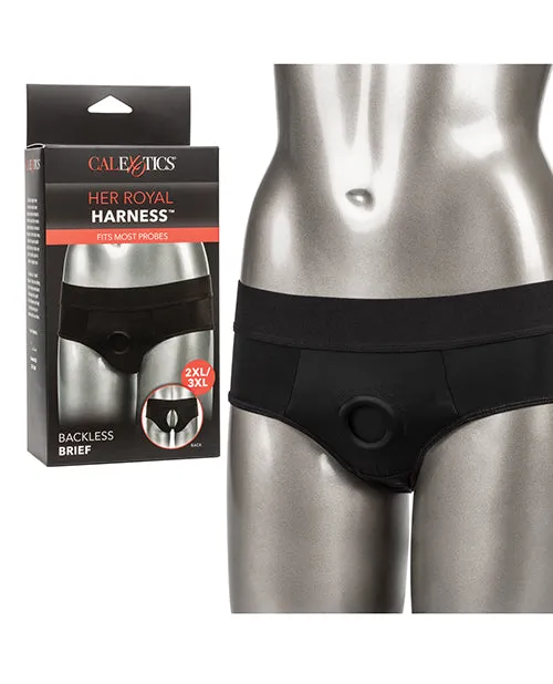 Female Sex Toys Cal Exotics Her Royal Harness Backless Brief Black